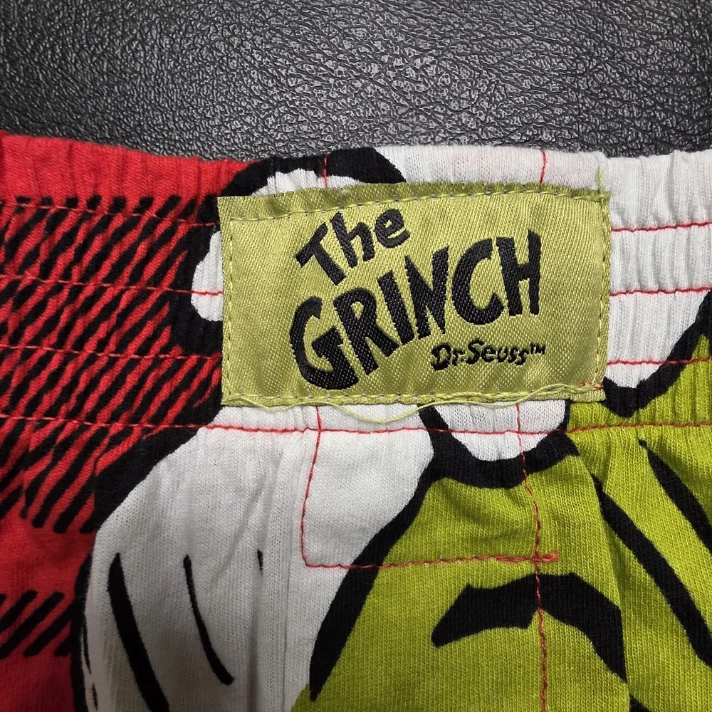 Dr. Seuss Grinch Plaid Boxers - Red and Green